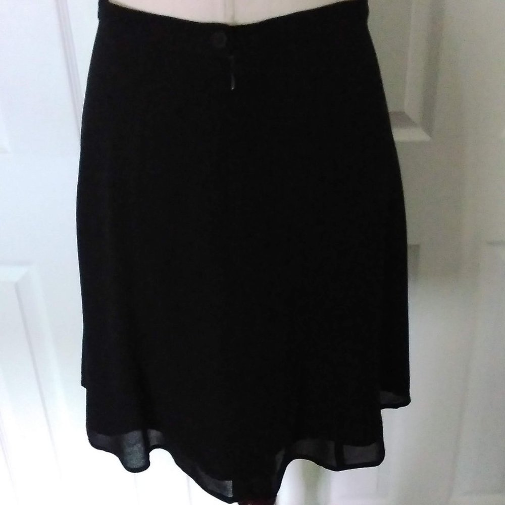 Bebe San Francisco Black Swing Midi Skirt Size 12 - Picture 4 of 5